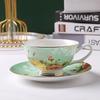 British Bone China Coffee Cup And Saucer Set, Simple Ceramic Coffee Cup Printing Pattern, European Cup And Saucer Souvenir Gift
