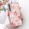 Чехол-накладка с узором из цветов, бабочек и бантов для Tecno Camon 17P 17 Pro, задняя крышка, прозрачный мягкий силиконовый чехол для телефона Camon17