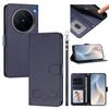 Happy Heart Pattern Magnetic Closure Vegan Leather Phone Case With Wrist Strap For vivo X200 FE