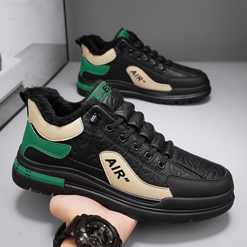 Роскошная зимняя обувь, мужские повседневные кроссовки, очень теплые плюшевые зимние ботинки для мужчин, обувь для тенниса, скейтборда, обувь с высоким берцем