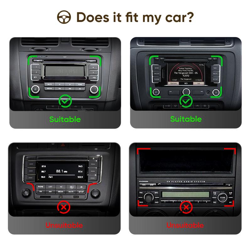 Автомобильное мультимедийное радио для VW Volkswagen Polo Tiguan Golf Passat B6 B7 Jetta Skoda Octavia SEAT Wireless CarPlay Android Auto 2Din