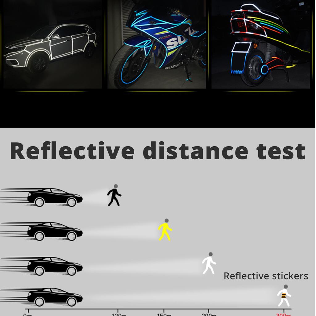 Мотоцикл Велосипеды Светоотражающие наклейки Предупреждающие наклейки на диски Водонепроницаемая лента Наклейки на велосипеды Аксессуары для велосипедов