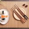 Handmade Natural Chestnut Wood Sushi Chopsticks Set Value Gift Sushi Chinese Food Tie Line