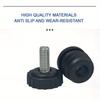 Circular 25mm Pipe End Plastic Insert With Screw & Nuts Furniture Leveling Feet For Cabinet Plastic Head Screw
