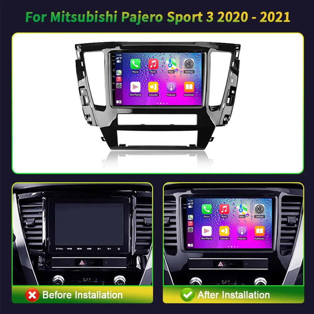 Car Radio Multimedia Video Player Navigation 4G For Mitsubishi Pajero Sport 3 2020 - 2021 GPS Wireless Android Carplay Screen