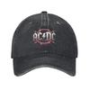 Unisex Thunder Rock Ac Logo Dcs Band Logo Print Hat Casual Distressed Cotton  Baseball Cap Adjustable
