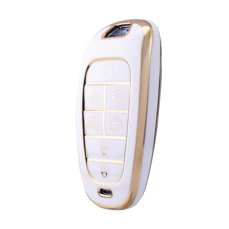 Чехол для ключей автомобиля из ТПУ с 5/6/7 кнопками для 2020 2021 Hyundai Sonata Nexo DN8 Santa Fe TM Tucson NX4 Staria Ioniq, аксессуары