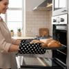 1 Pair Non-slip Kitchen Microwave Gloves Cotton Lining Heat Insulated Gloves Oven Gloves  Pot Lid