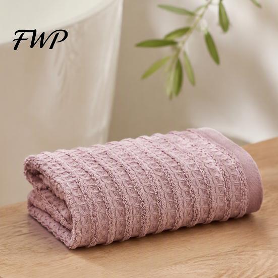 Compact Towels for Travel Cotton Waffle Bath Towel, Soft Absorbent Large Shower Towel Adults, Skin Friendly Hotel Quick Dry Washcloth Home Bathroom