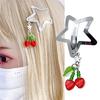 Star Pearl Hair Slides Y2k Style Bangs Hairclip Vintage Fringe Chain Hair Accessory Versatile Cherry Hairpin Jewelry