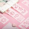 Многофункциональные трафареты для рисования. Линейки с прямыми и волнистыми линиями. Шаблоны из полипропилена с полым дизайном.