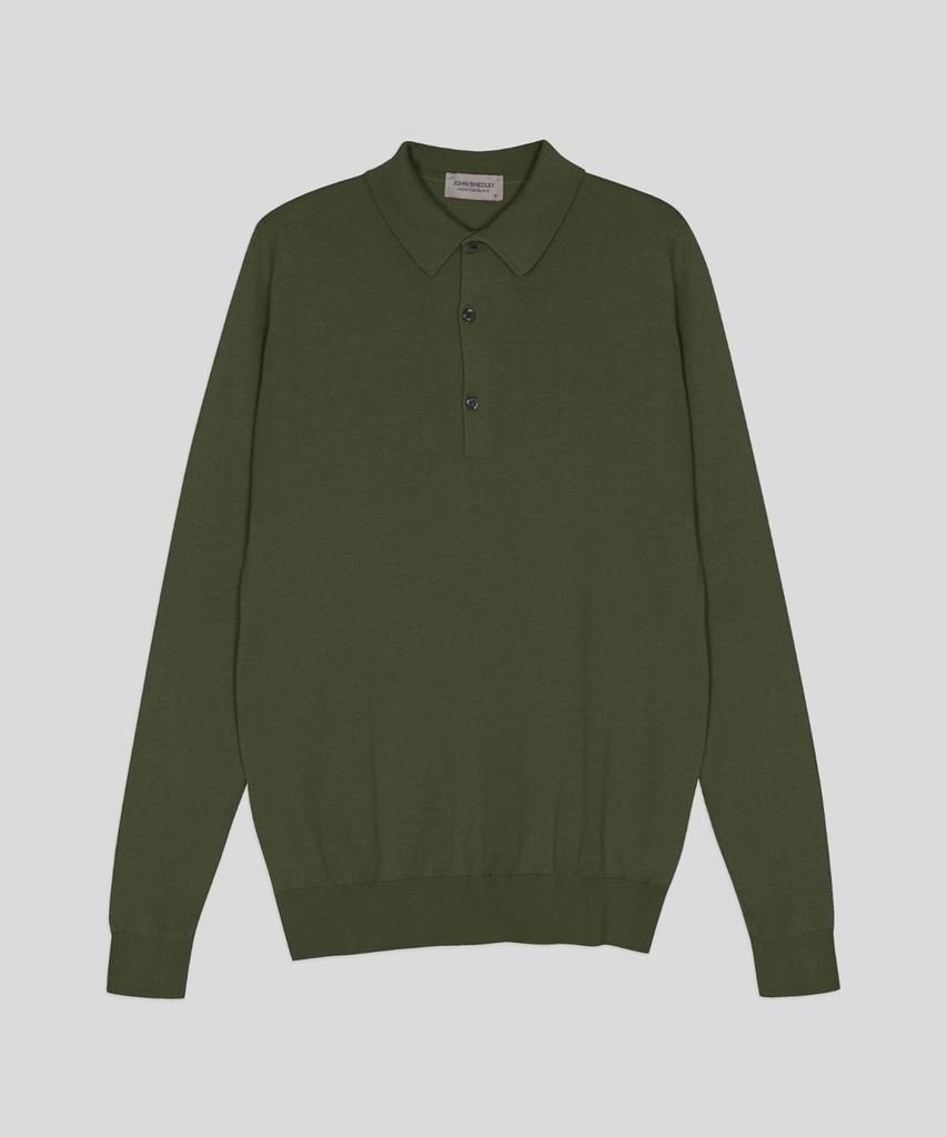 Jonseumedeulli Bradwell Sea Island Cotton Long Sleeves Polo Shirt Heritage Two 8 Colors (A Type)