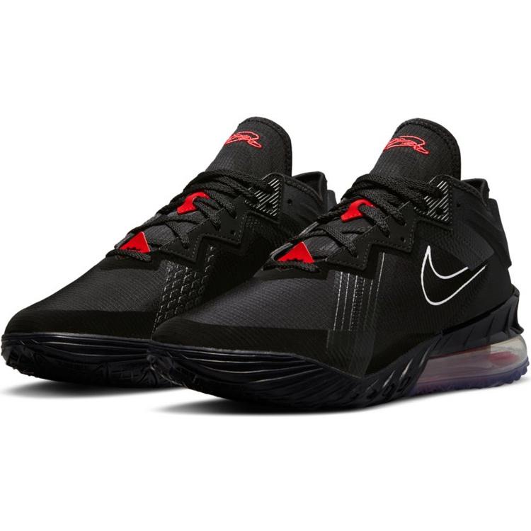 Nike LeBron 18 Low EP 'Bred' (унисекс) Черные / Белые / Университетский Красный Баскетбольные Кроссовки CV7564 001