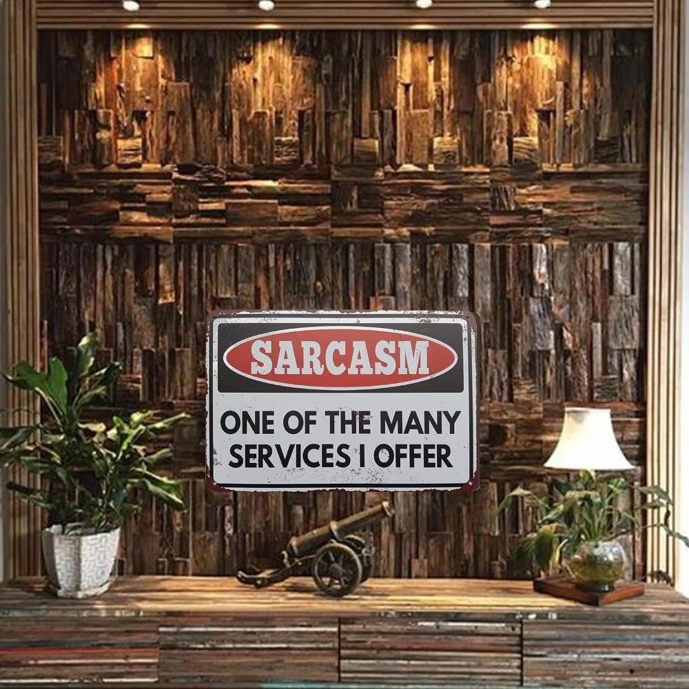 Смешной саркастический металлический знак, настенный декор для гаража Man Cave, юмористический сарказм, одна из многих услуг, отличная идея подарка для друзей