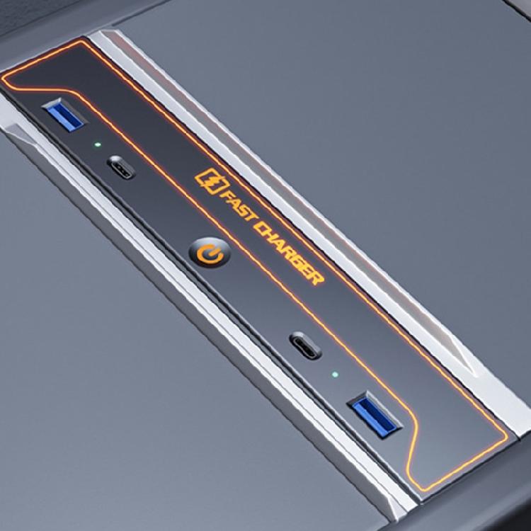 Быстрозарядный USB-хаб с выдвижной крышкой, док-станция с несколькими портами, многопортовое зарядное устройство, простая установка для автомобиля Model 3