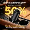 Cargador de coche rápido con adaptador de encendedor de cigarrillos y múltiples puertos USB