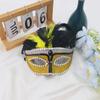 Halloween Phoenix Tail Feather Mask Rhinestones Glitter Half Face Masks Sexy Masquerade Ball Eye-Mask Cosplay Costume Party Deco