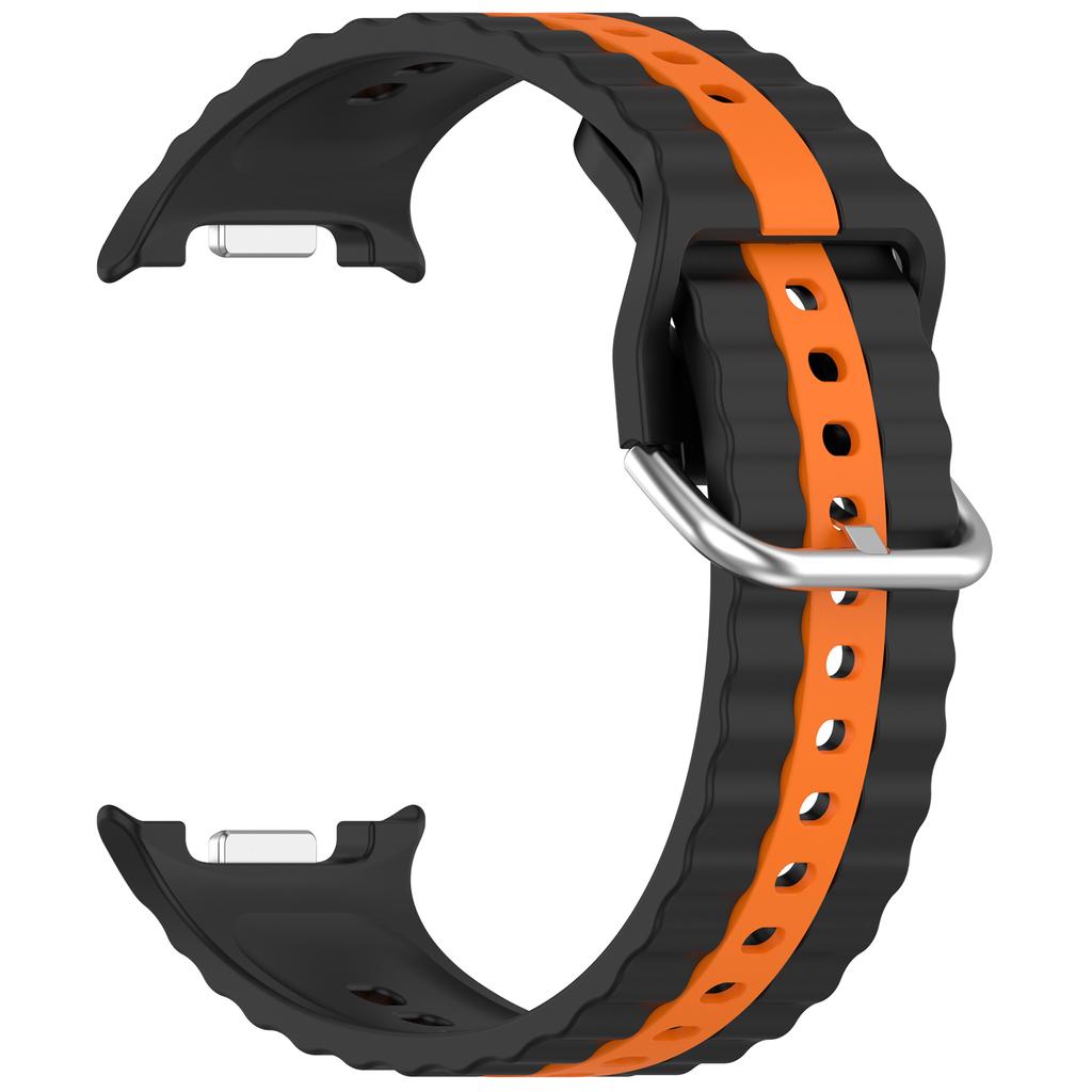 Двухцветный силиконовый ремешок для Samsung Galaxy Watch 8 44мм 40мм Оригинальный браслет Ремень Correa для Galaxy Watch 8 Classic 46мм Band