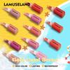 LAMUSELAND 12 Colors Cute Mini Velvet Moisture Lip Gloss Nutritious Liquid Lipstick 3.5g