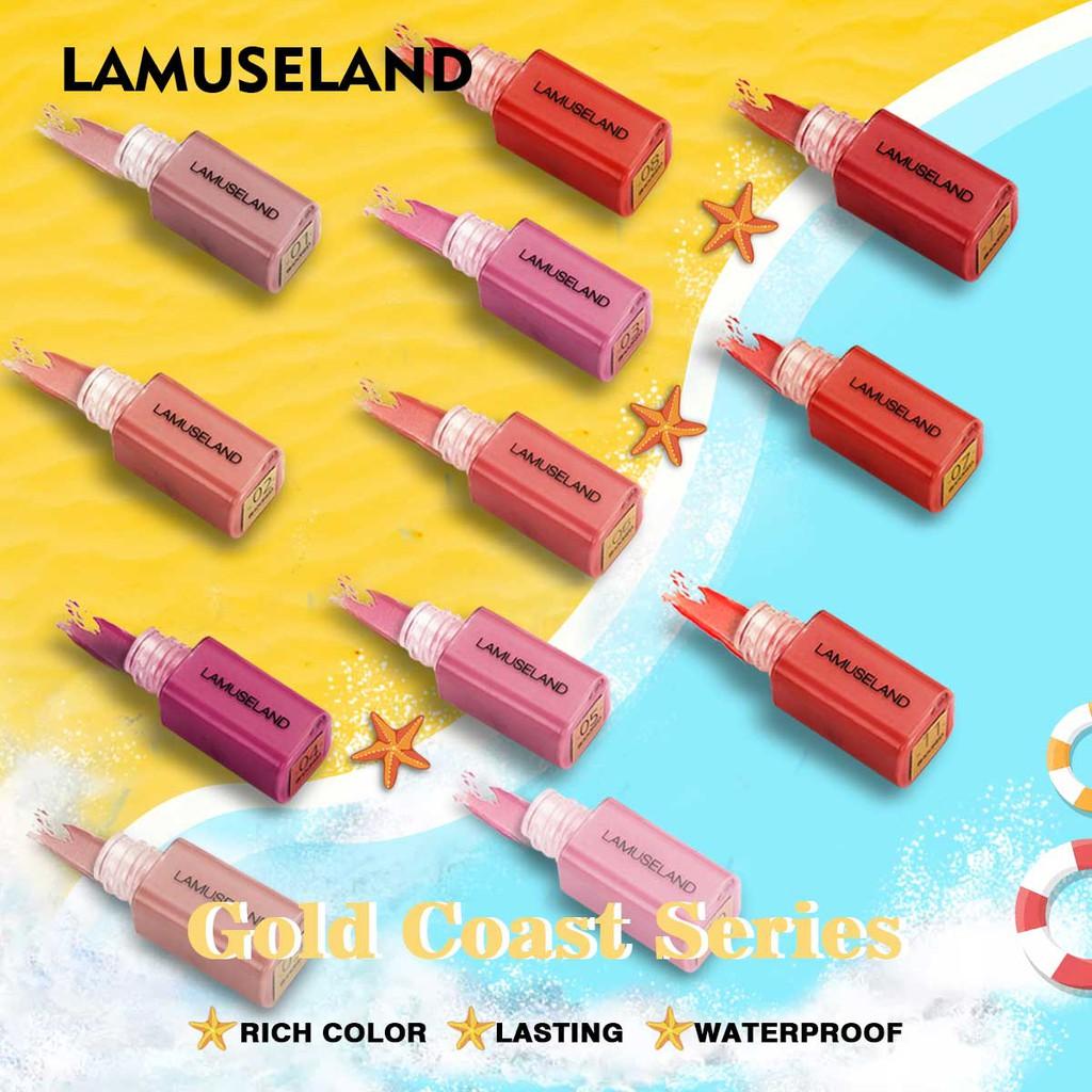 LAMUSELAND 12 Colors Cute Mini Velvet Moisture Lip Gloss Nutritious Liquid Lipstick 3.5g