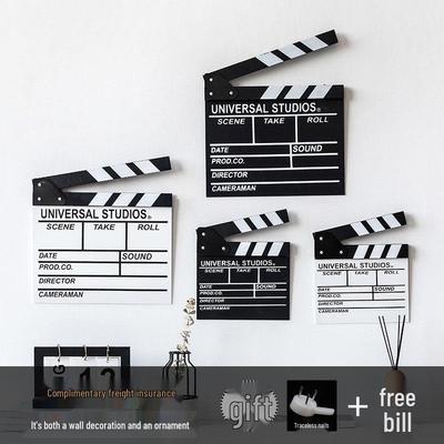 Перезаписываемая деревянная хлопушка для кино - реквизит для съемок режиссера и украшение на день рождения