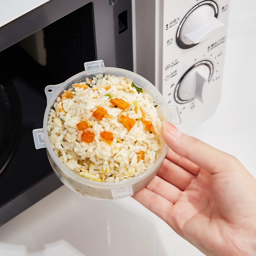 Durable Plastic Fruit Preservation Box Clear with Lid Circular Sealed Box Reusable Multipurpose Food Saver Box Refrigerator