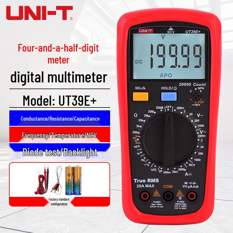 UNI-T UT33B+ High Precision Smart Digital Multimeter - Mini Anti-Burn Voltage Meter for Electricians