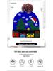 Festive Knitted Jacquard Pom-Pom Christmas Hat with Lights