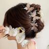 13cm Large Hair Claw For Women Elegant Butterfly Element Hair Gripper Exquisite Silk Flower Hair Clip Fashion Shark Hair Clips