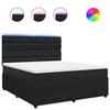 Maison Exclusive - Sommier à lattes de lit avec matelas Noir 180x200 cm Velours