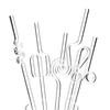 Creative Heat-Resistant Transparent Glass Straw Milk Tea Juice Reusable Glass Twist Straws Bending Long Stem Sip Straw