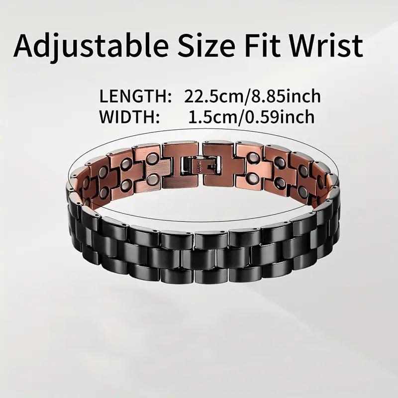 Здоровье и красота Мужской терапевтический медный браслет - Стильный и оздоровительный браслет Магнитная терапия