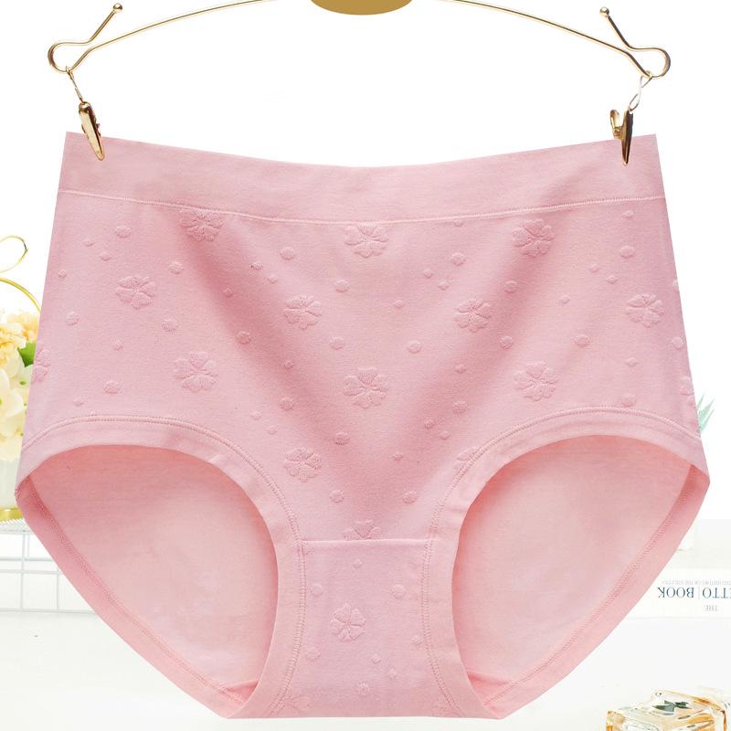 Pure Cotton High-Waisted Women's Briefs - Tummy Control, Breathable, Antibacterial, Comfortable, Plus Size, Short Leg Openings