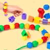 20~200PCS Beaded DIY Handmade Puzzle Wearing Beads Building Blocks Children Early Education Geometry Shape Bracelet Toy TMZ
