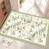American Style High-end Light Luxury Floral Flannel Floor Mat Home Entrance Door Mat Kitchen Door Mat Anti Slip Foot Mats