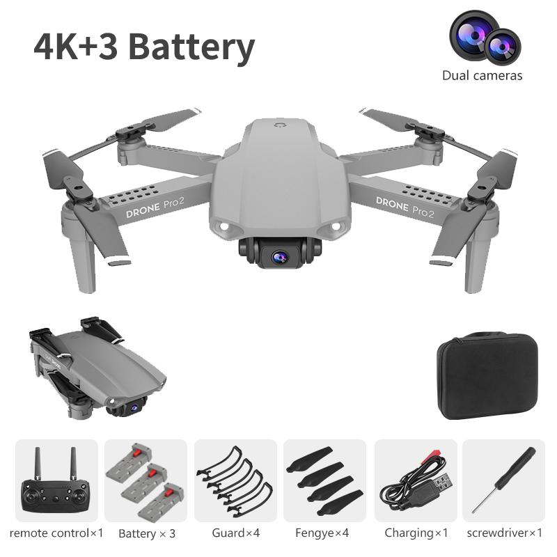 New E99PRO 4K FPV Mini Drone HD Camera RC Quadcopter Gravity Sensing Auto Follow Real-Time Transmission Mobile Control  Foldable