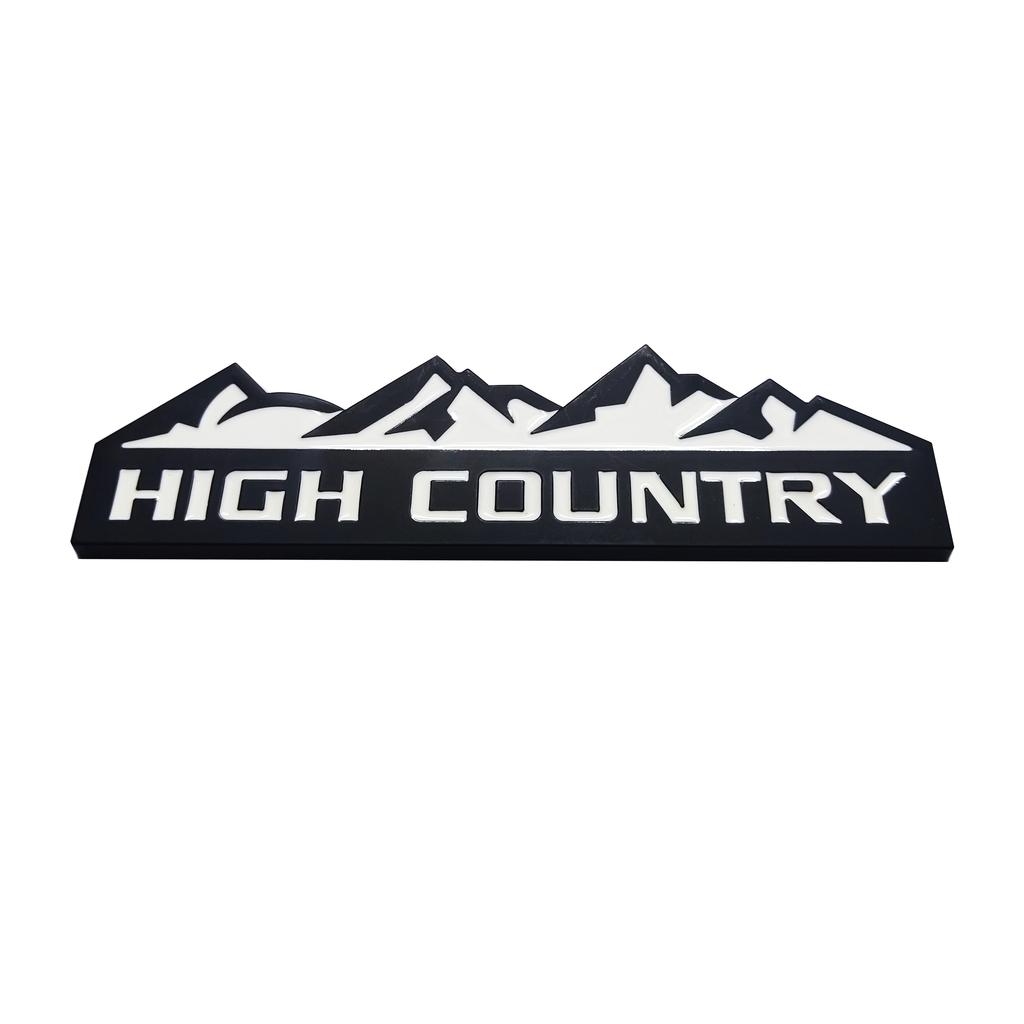 AABHC1 HIGH COUNTRY 3D Zinc Alloy Car Sticker Suitable for Chevrolet, Jeep, Dodge and Ford Modified Snow Mountain Metal Car Logo