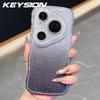 KEYSION Чехол с градиентом, блестками и стразами для Huawei Pura 70 80 Pro 80 70 Ultra, с волнистым краем, защитой камеры, противоударный