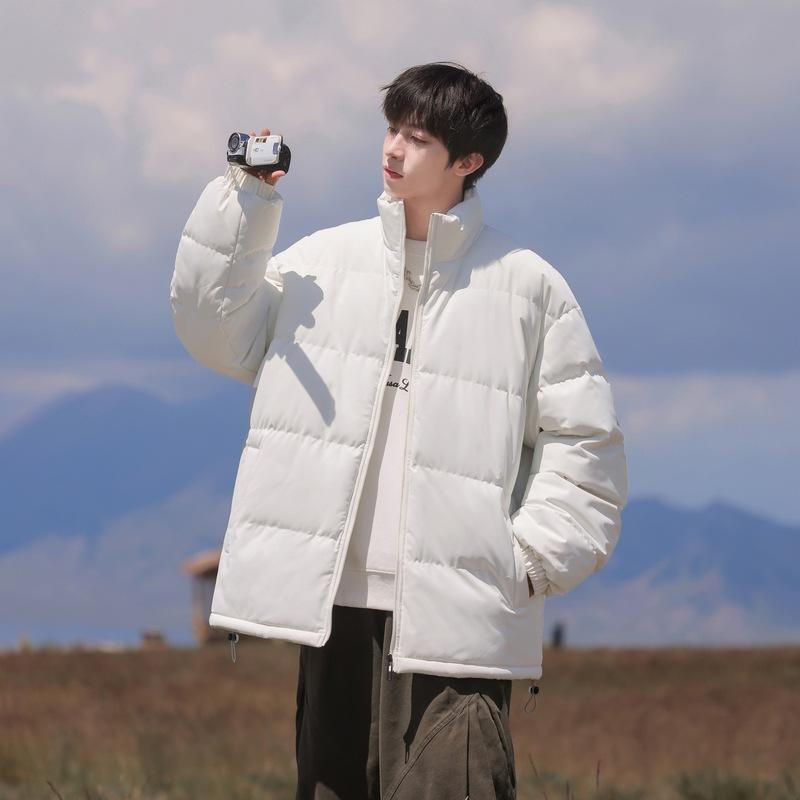 Men's Fashionable Stand-collar Winter Cotton Coat, Handsome and Versatile, New Style Couple's Same Style Jacket, Casual Wear for Teenagers