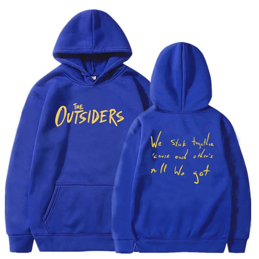 Autumn/Winter The Outsiders Printed Hoodie Women's Sudaderas Para Mujer Hip Hop Men's and Women's Street Wear Winter Warm Hoodie