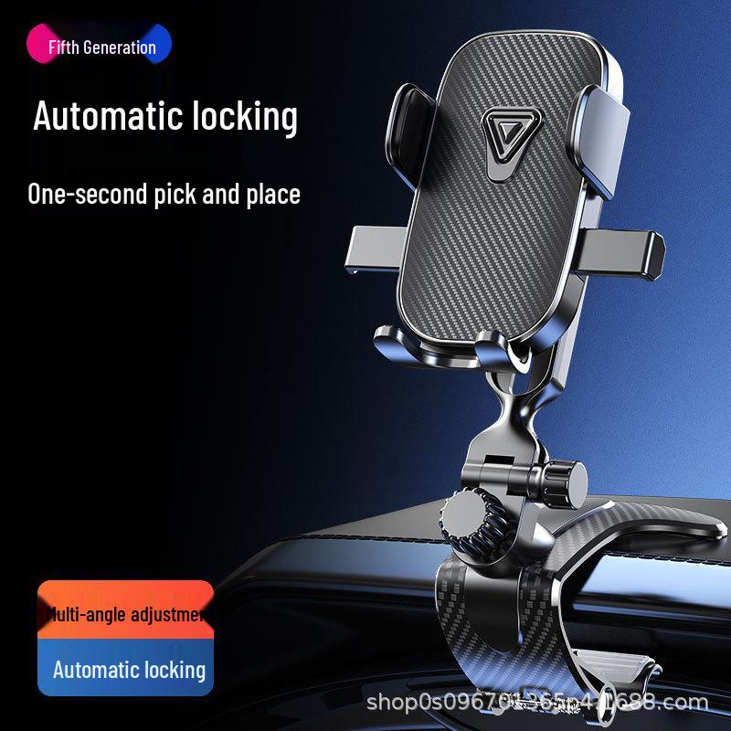 Универсальный держатель для телефона в автомобиль для консоли или козырька - Поддерживает горизонтальный и вертикальный экраны