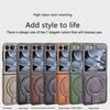 Magnetic Leather Case & Racket Holder for Samsung Galaxy Z Flip6/Flip5