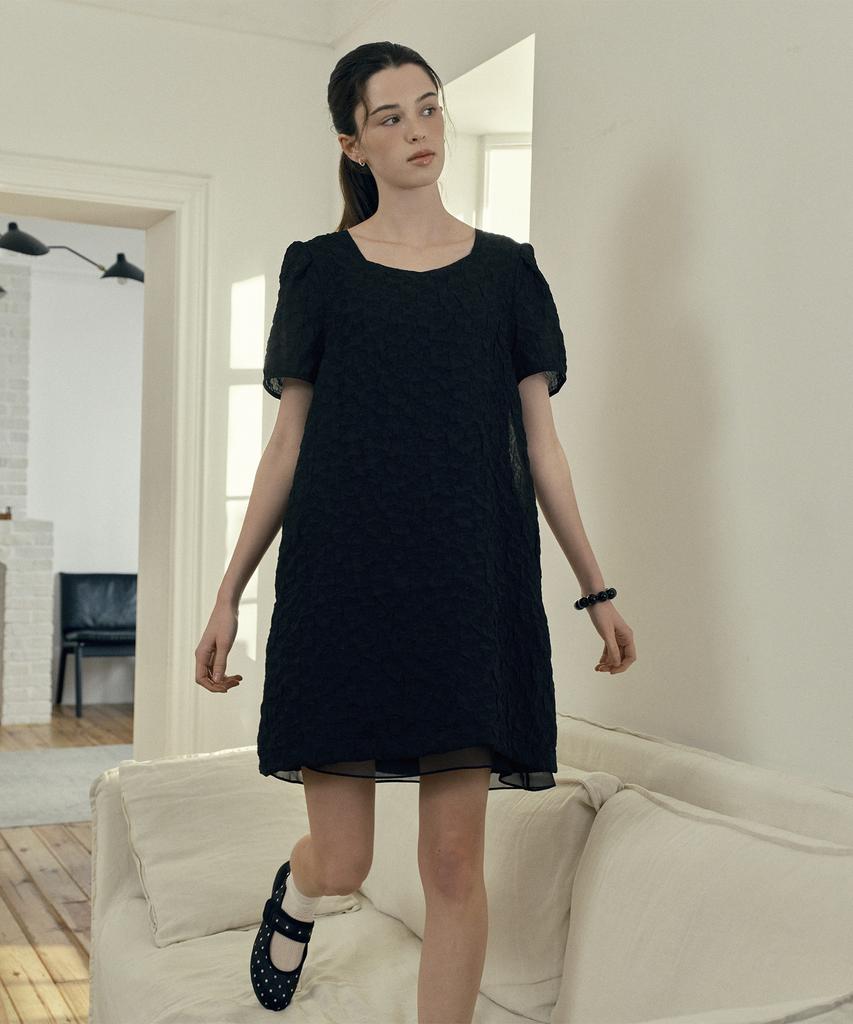 Jucy Judy Volume Sleeve Jacquard Dress J1Op321G