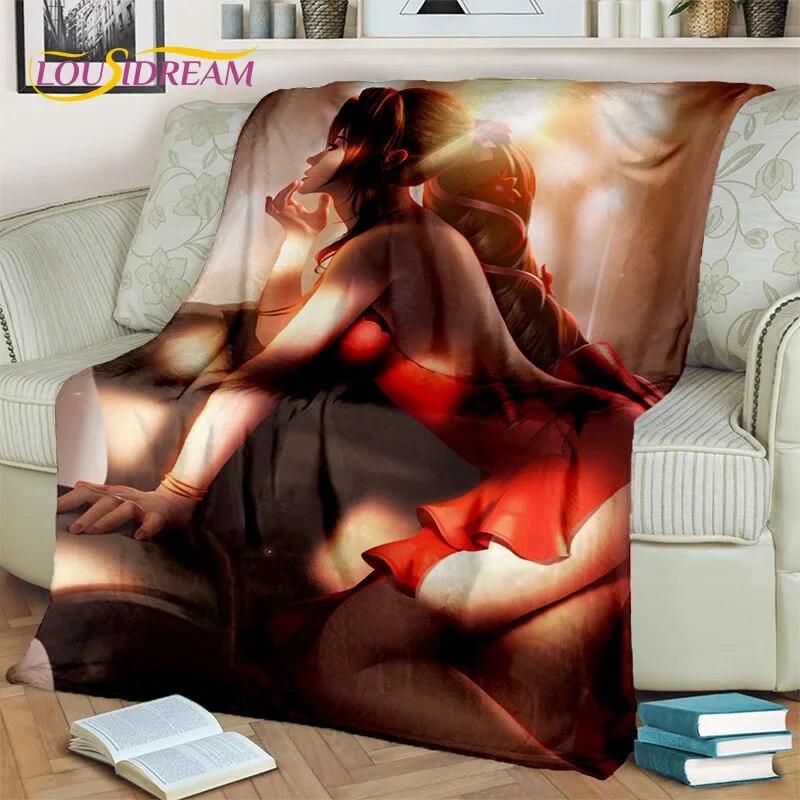 Аниме игровой персонаж, сексуальное кружевное одеяло для девочек, милое мультяшное одеяло, мягкое одеяло для дома, спальни, кровати, дивана, покрывало для пикника, детское одеяло