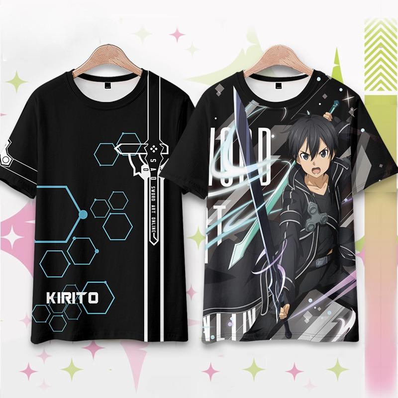 Аниме Футболки Sword Art Online Мужские Женские Футболка С Коротким Рукавом Футболка Больших Размеров Топы
