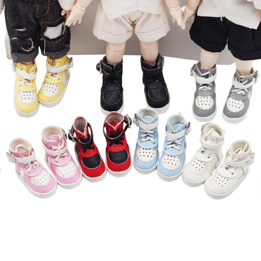 Разноцветные ботинки из ПУ-кожи для Ob11 ПУ-кожа Обувь для куклы Ob11 Девочки