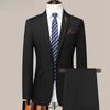 Suit Men's Slim Fit Top Jacket Best Man Groom Wedding Business Professional Dress Two-piece Suit Men's