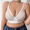 Женский кружевной сетчатый бюстгальтер большого размера, бюстгальтер с эффектом пуш-ап, регулируемые бретели