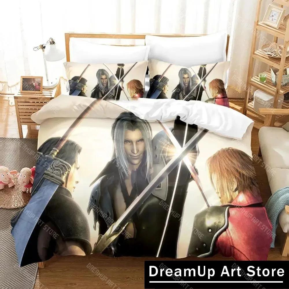 3D Принт Игра Crisis Core Final Fantasy Vii Постельный Комплект Мальчики Девочки Полуторный Двуспальный Кинг Сайз Пододеяльник Наволочка Кровать Мальчики Взрослый