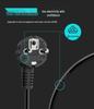 European Standard 3-Core Retractable Spring Extension Power Cord with Plug Socket